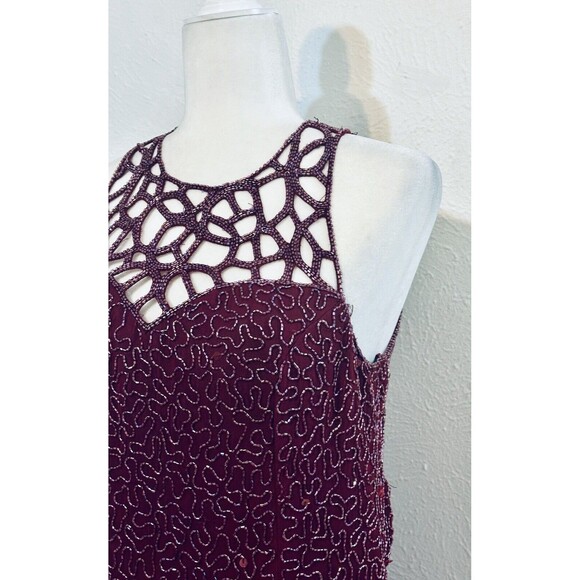 SCALA Size XXL Silk Beaded Sequin Dress Quiet Luxury Wedding Evening - Picture 5 of 13